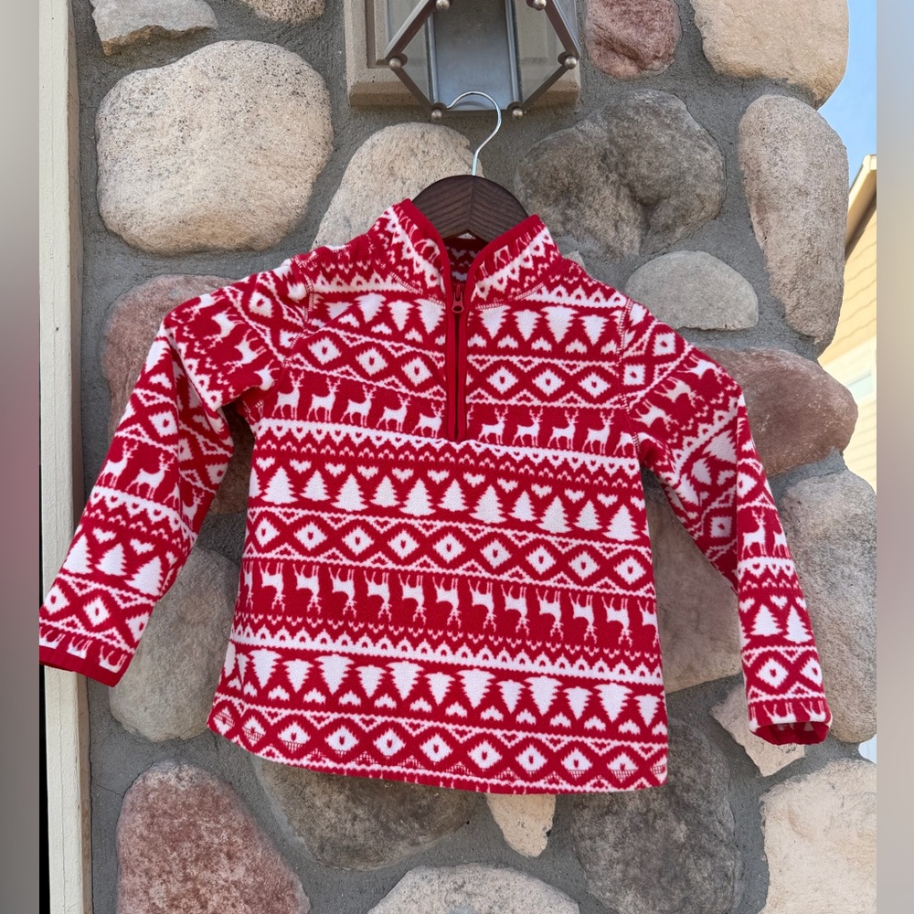 OshKosh B'gosh Festive Red and White Kids Sweater